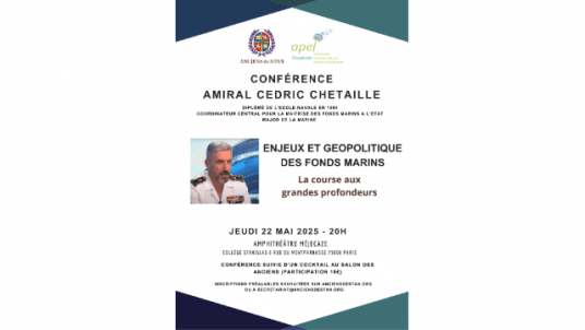 Conférence  n°4 : "Enjeux et géopolitique des fonds marins" avec l'amiral Cédric CHETAILLE