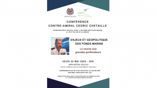 Conférence  n°4 : "Enjeux et géopolitique des fonds marins" avec le Contre-Amiral Cédric CHETAILLE